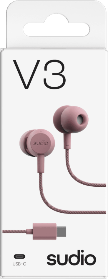 Sudio - V3s Essential Wired Earbuds - Pink